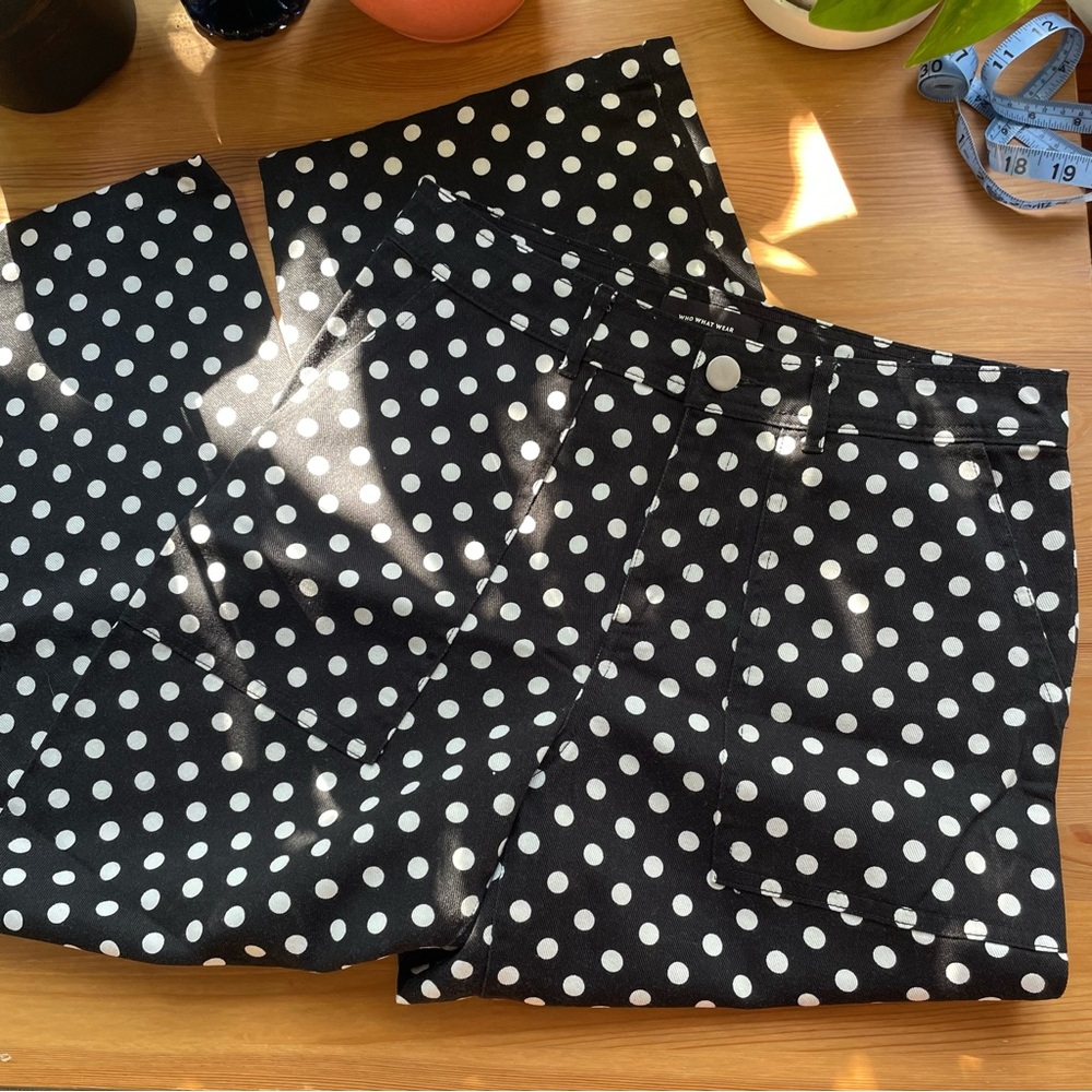 Polka Dot Wide Leg Pants - Who What Wear